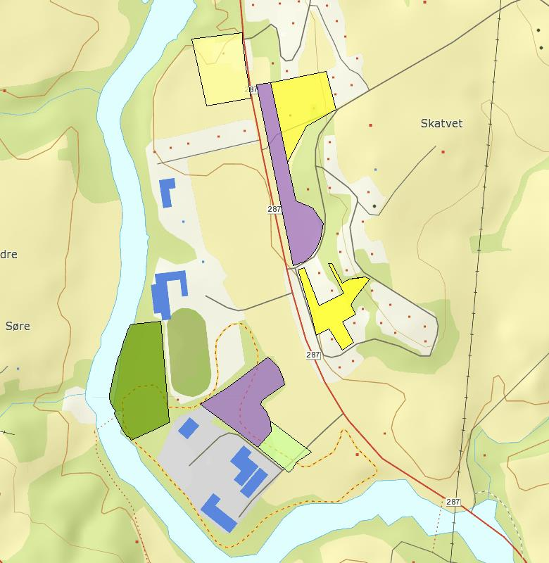 OMRÅDE: Nerstad I 6-Idrettsområde på Nerstad Gbnr 23/1 Innspill: Dagens formål: LNF Foreslått formål: Idrettsanlegg Arealstørrelse: 20 daa Forslagsstiller: Planutvalget Beskrivelse: Skogområde mellom