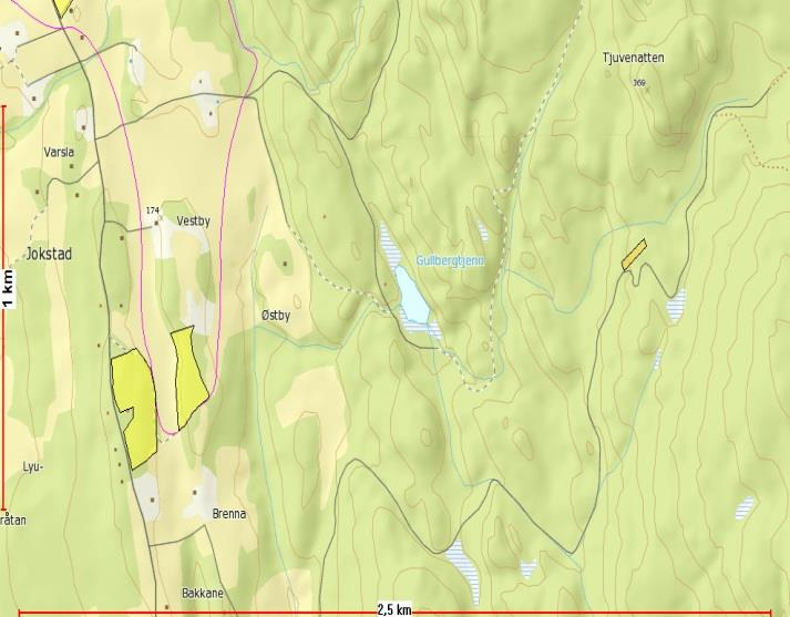 OMRÅDE: Nerstad B13a- Rabbeveien B13b-Rabbeveien Gbnr20/2 Innspill: 65 Dagens formål: LNF Foreslått formål: Boliger Arealstørrelse: 46 daa (til sammen) Forslagsstiller: Arnt Olav Svensli a b