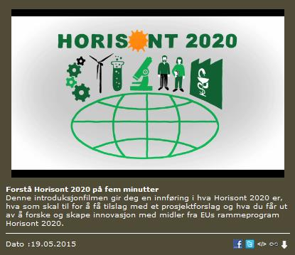 Horisont 2020 på 4 min.