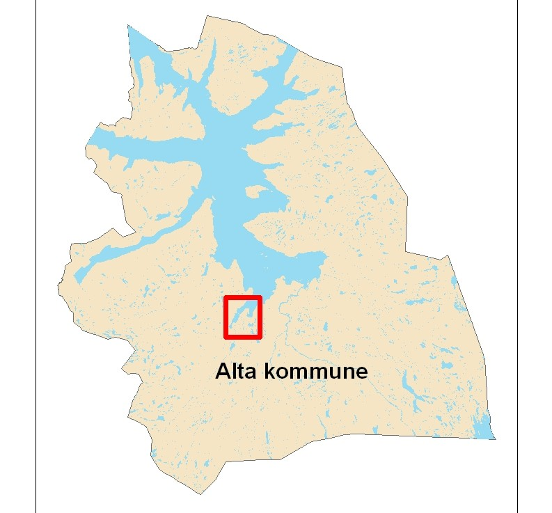 2. MATERIALE og METODER 2.1 Områdebeskrivelse Kvenvikmoen skyte- og øvingsfelt ligger noen km sørvest for Alta. Området er kupert og preges av furuskog og flere større vann.