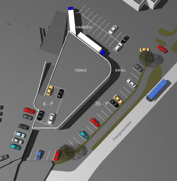 bruksareal Utbygger ønsker å utvikle tomta si ved å bygge en konkurrende dagligvareforretning på 750m2 gulvflate i én etasje.
