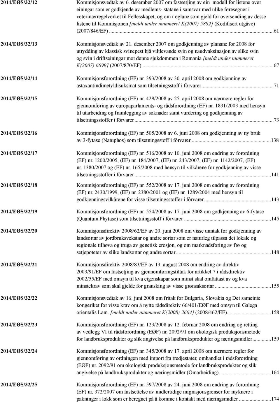 desember 2007 om fastsetjing av ein modell for listene over einingar som er godkjende av medlems- statane i samsvar med ulike føresegner i veterinærregelverket til Fellesskapet, og om r eglane som