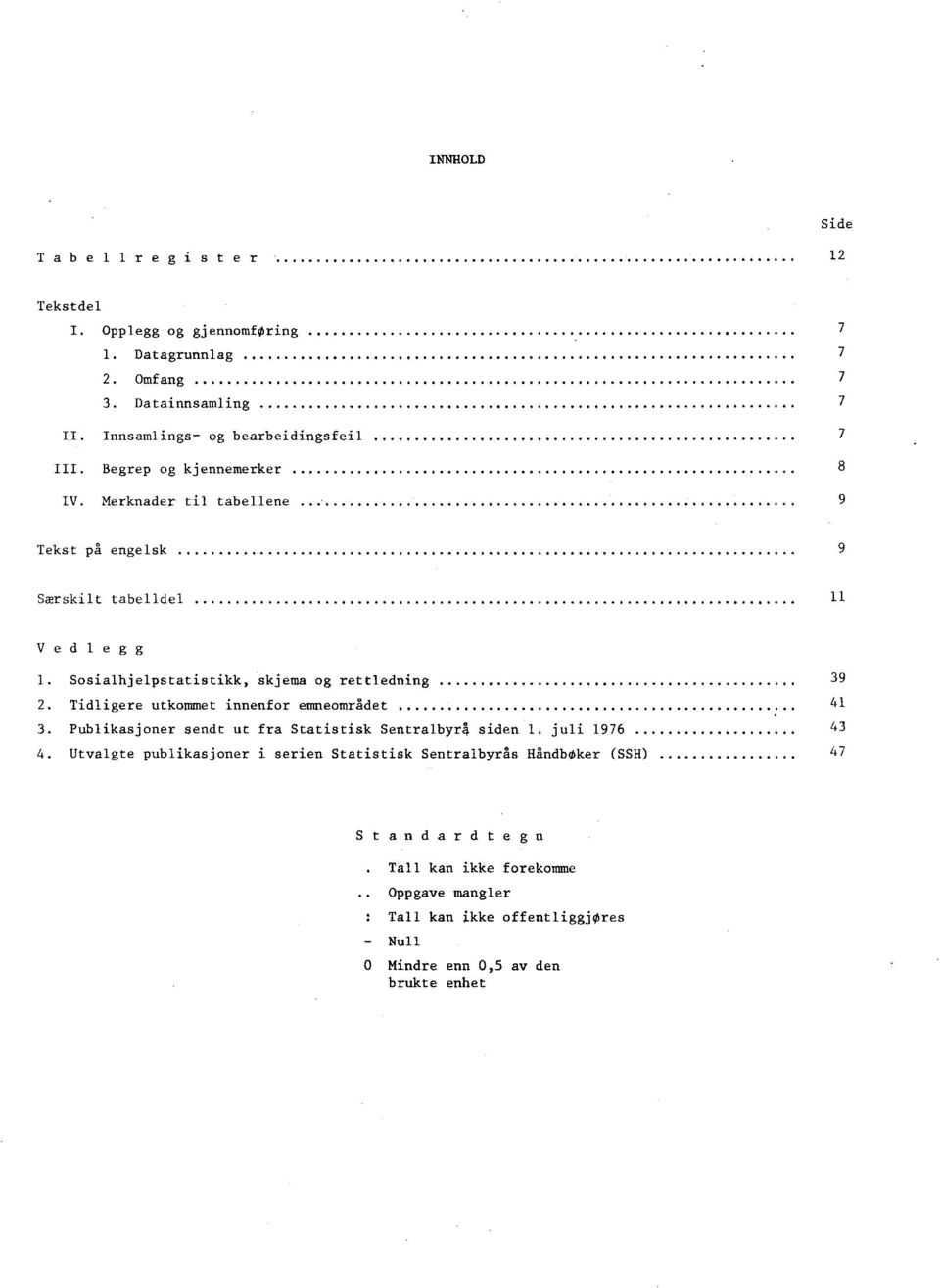 Tidligere utkommet innenfor emneområdet. Publikasjoner sendt ut fra Statistisk Sentralbyrå siden. juli.