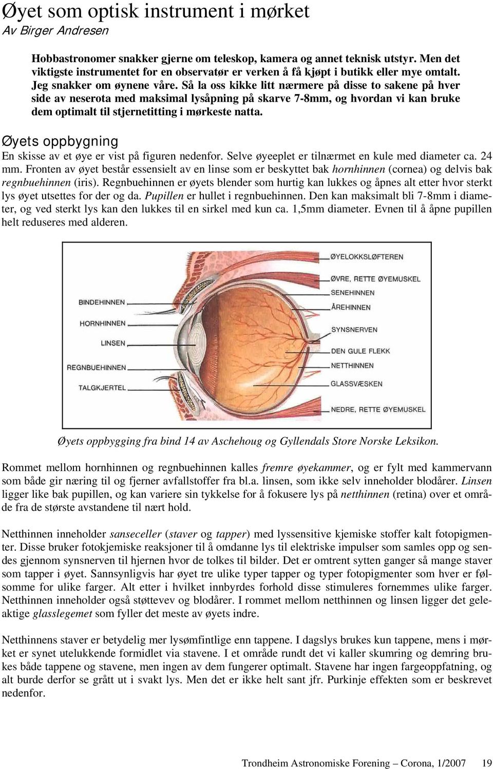 Så la oss kikke litt nærmere på disse to sakene på hver side av neserota med maksimal lysåpning på skarve 7-8mm, og hvordan vi kan bruke dem optimalt til stjernetitting i mørkeste natta.