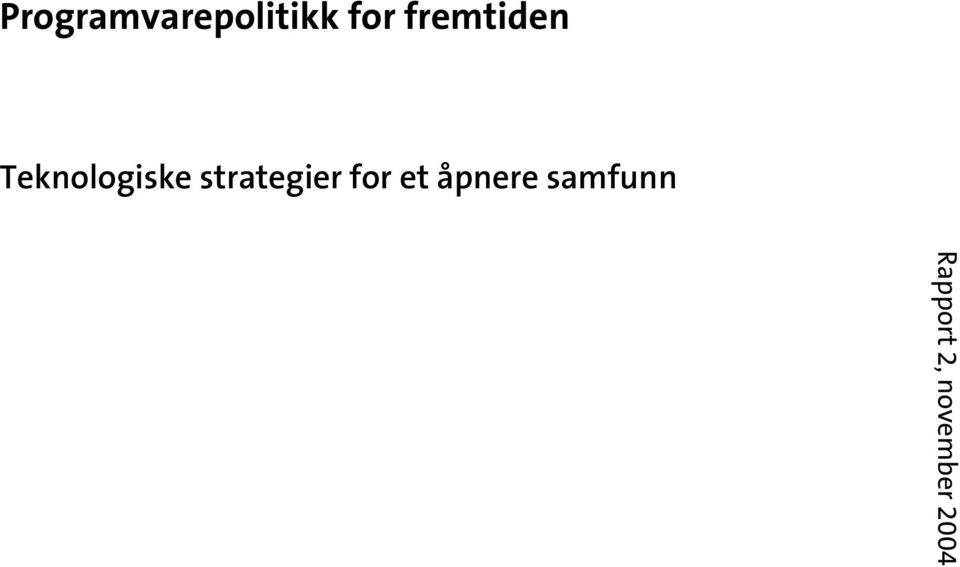 strategier for et åpnere