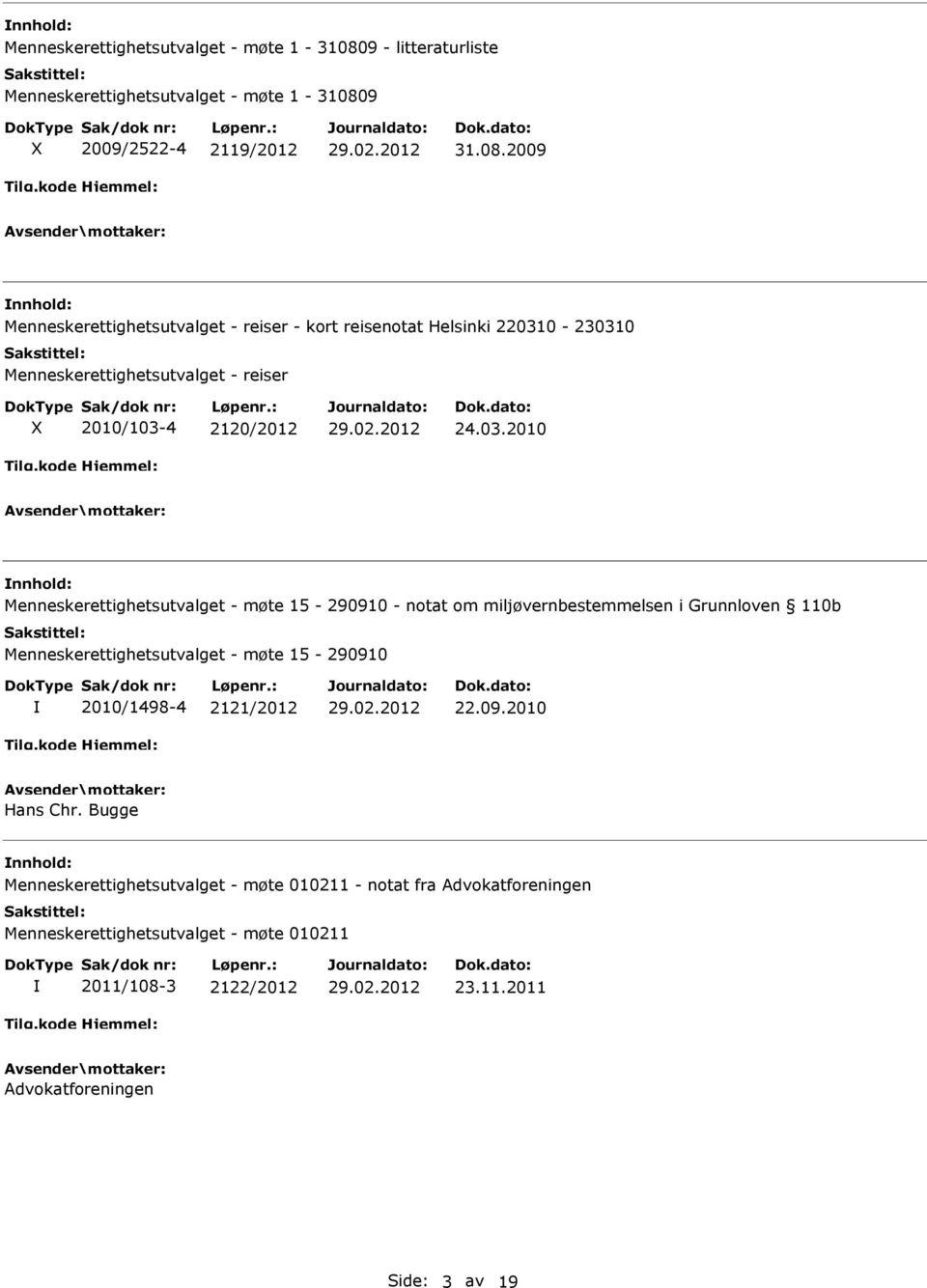 2009 Menneskerettighetsutvalget - reiser - kort reisenotat Helsinki 22031