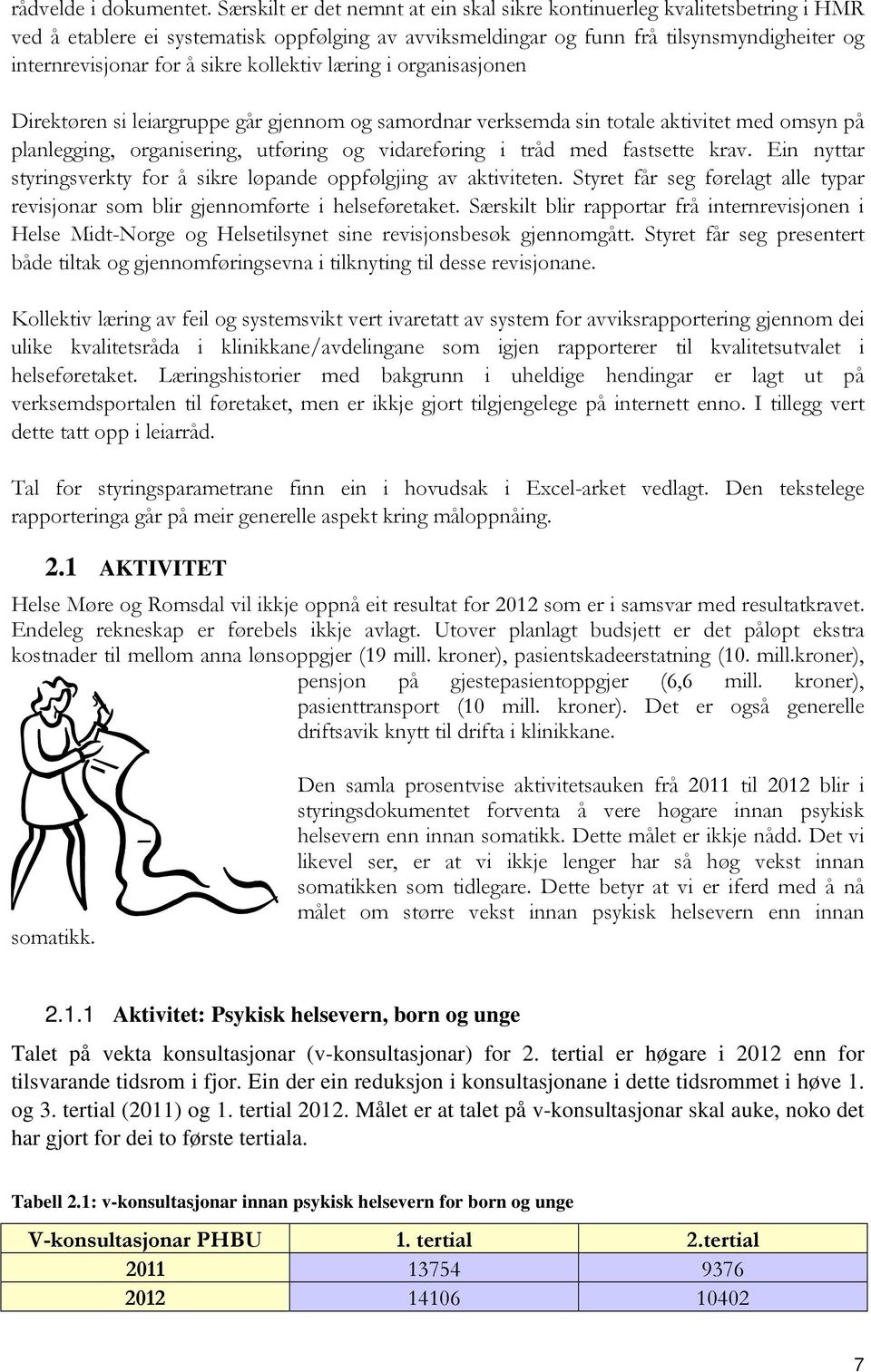 kollektiv læring i organisasjonen Direktøren si leiargruppe går gjennom og samordnar verksemda sin totale aktivitet med omsyn på planlegging, organisering, utføring og vidareføring i tråd med