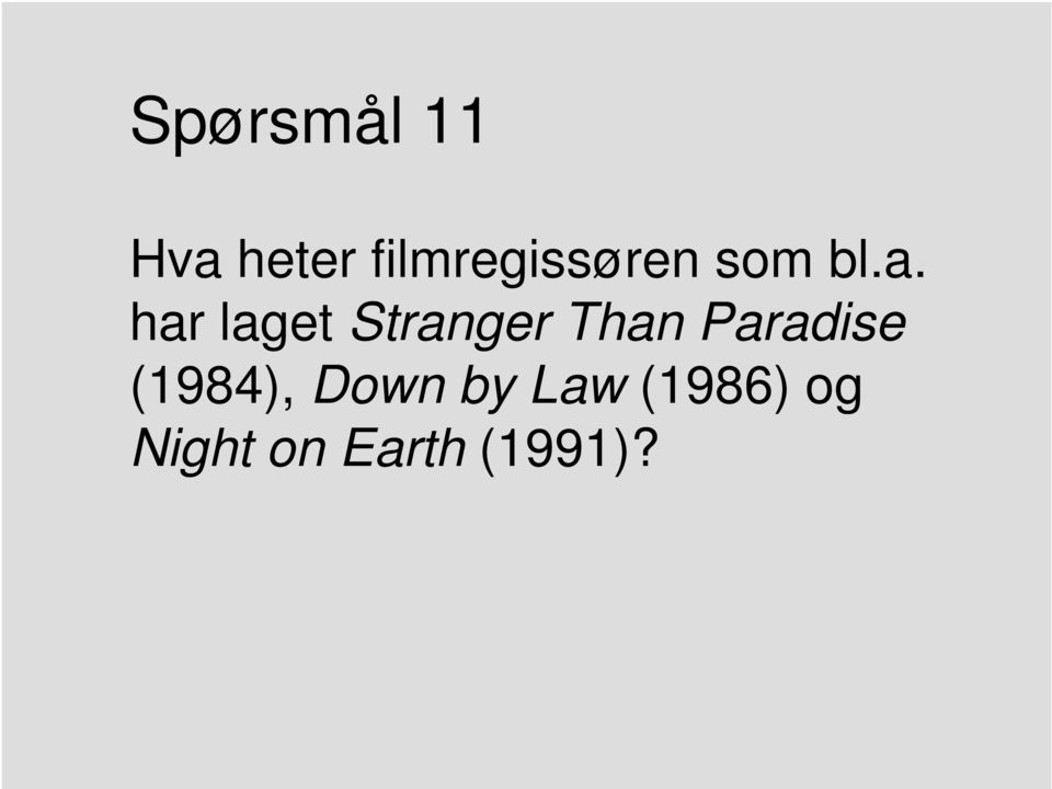 har laget Stranger Than Paradise