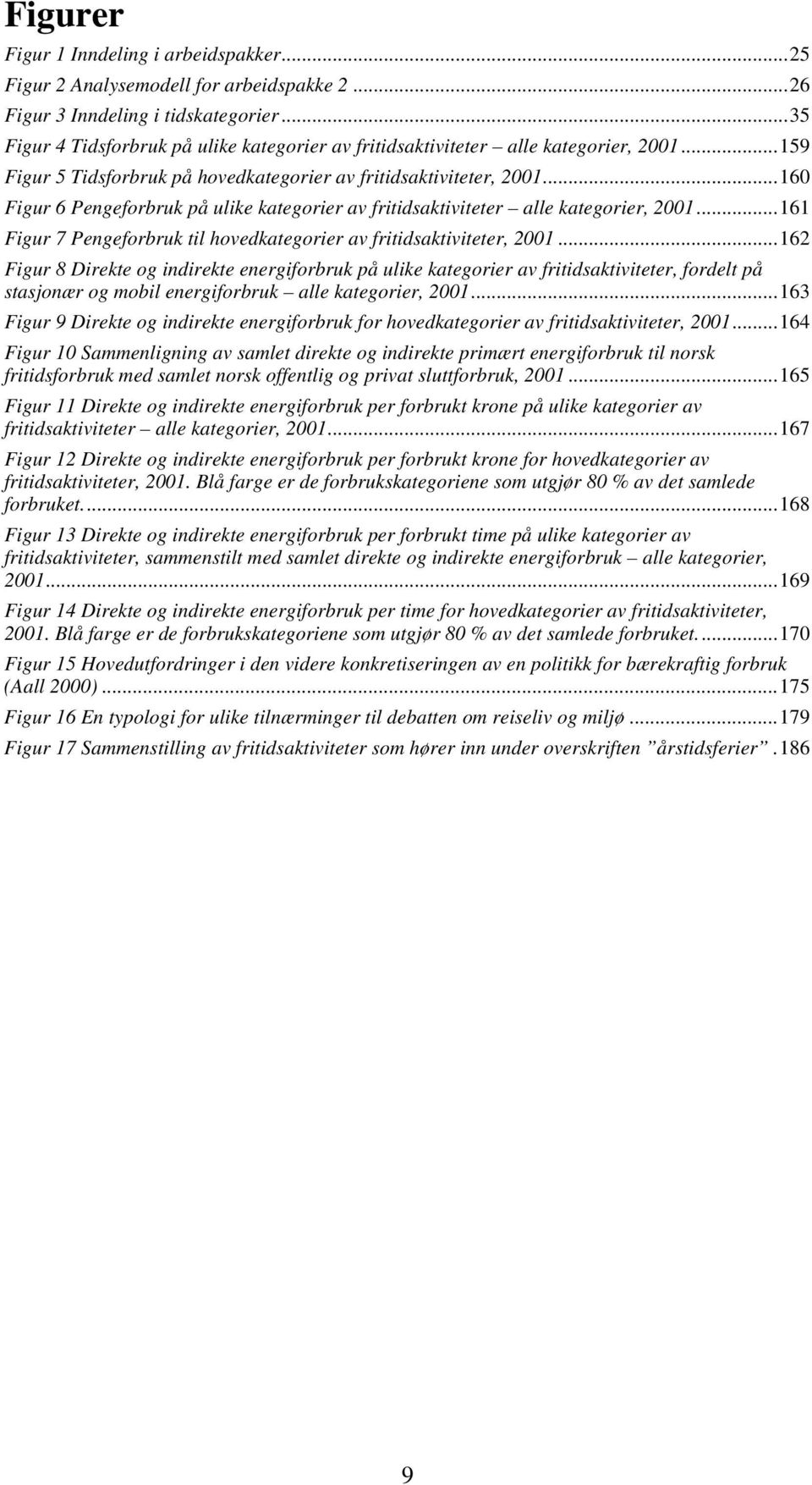 ..160 Figur 6 Pengeforbruk på ulike kategorier av fritidsaktiviteter alle kategorier, 2001...161 Figur 7 Pengeforbruk til hovedkategorier av fritidsaktiviteter, 2001.