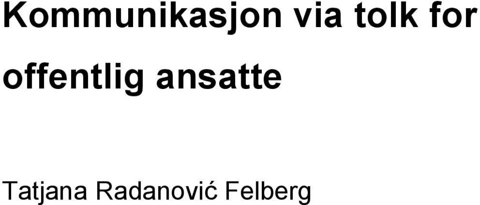 offentlig ansatte