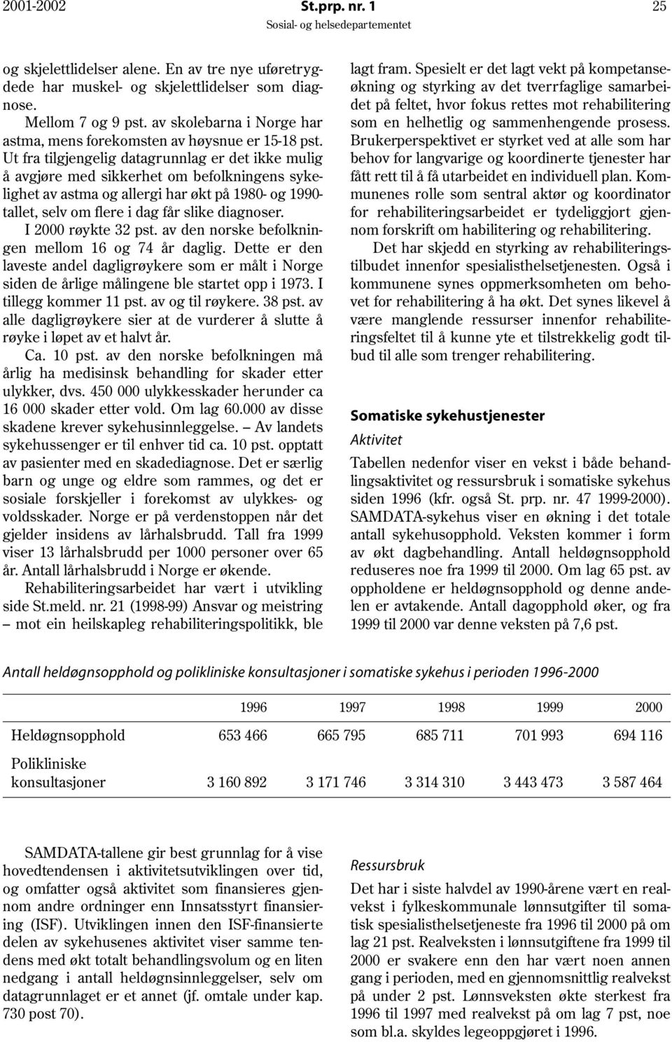 Ut fra tilgjengelig datagrunnlag er det ikke mulig å avgjøre med sikkerhet om befolkningens sykelighet av astma og allergi har økt på 1980- og 1990- tallet, selv om flere i dag får slike diagnoser.