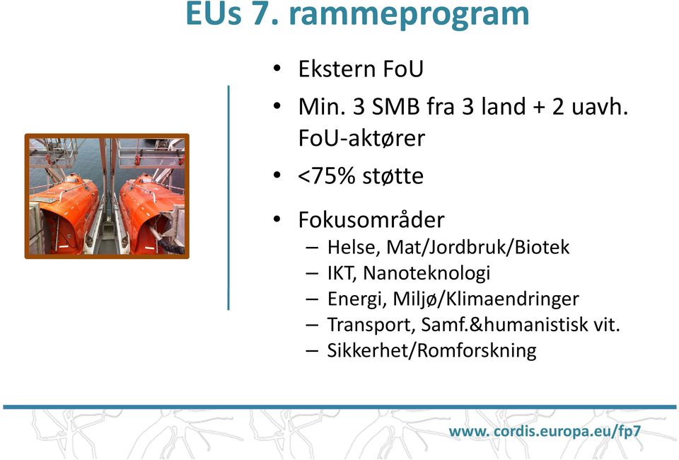 IKT, Nanoteknologi Energi, Miljø/Klimaendringer Transport, Samf.