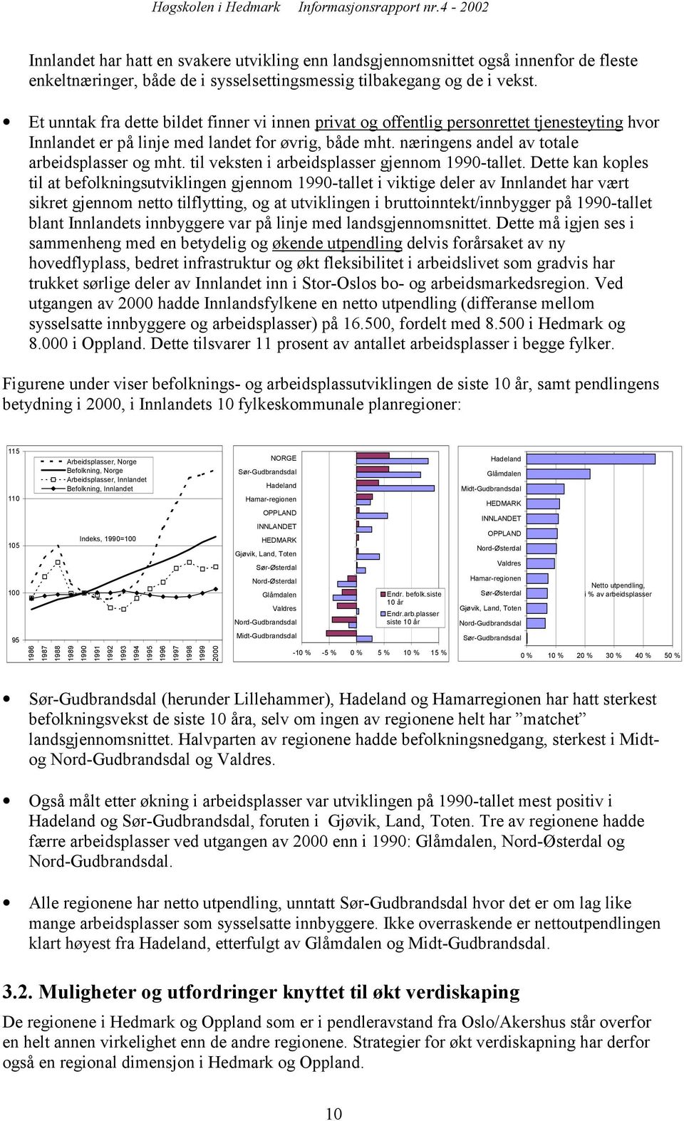 til veksten i arbeidsplasser gjennom 1990-tallet.