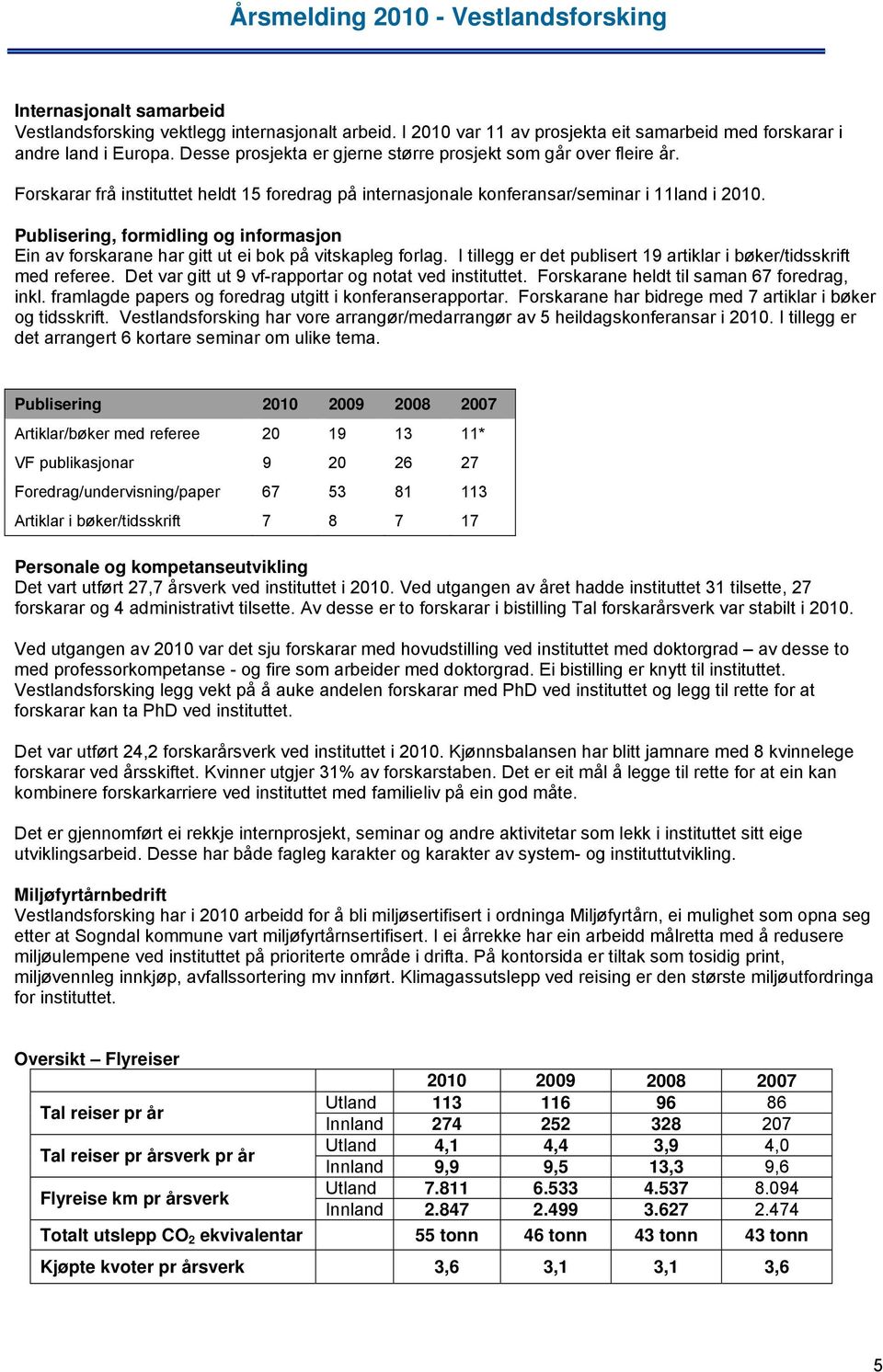 Publisering, formidling og informasjon Ein av forskarane har gitt ut ei bok på vitskapleg forlag. I tillegg er det publisert 19 artiklar i bøker/tidsskrift med referee.