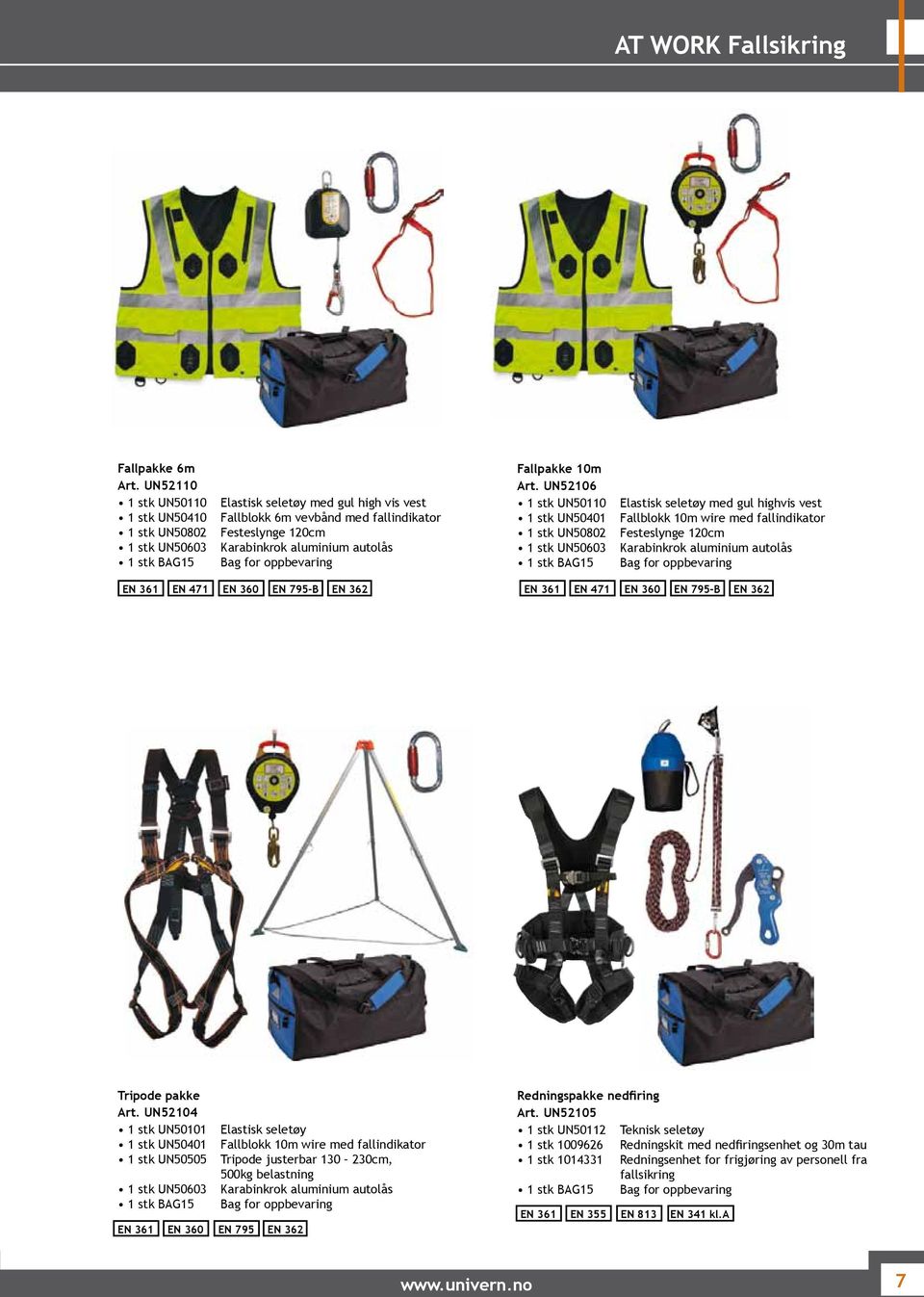 autolås Bag for oppbevaring Fallpakke 10m Art.