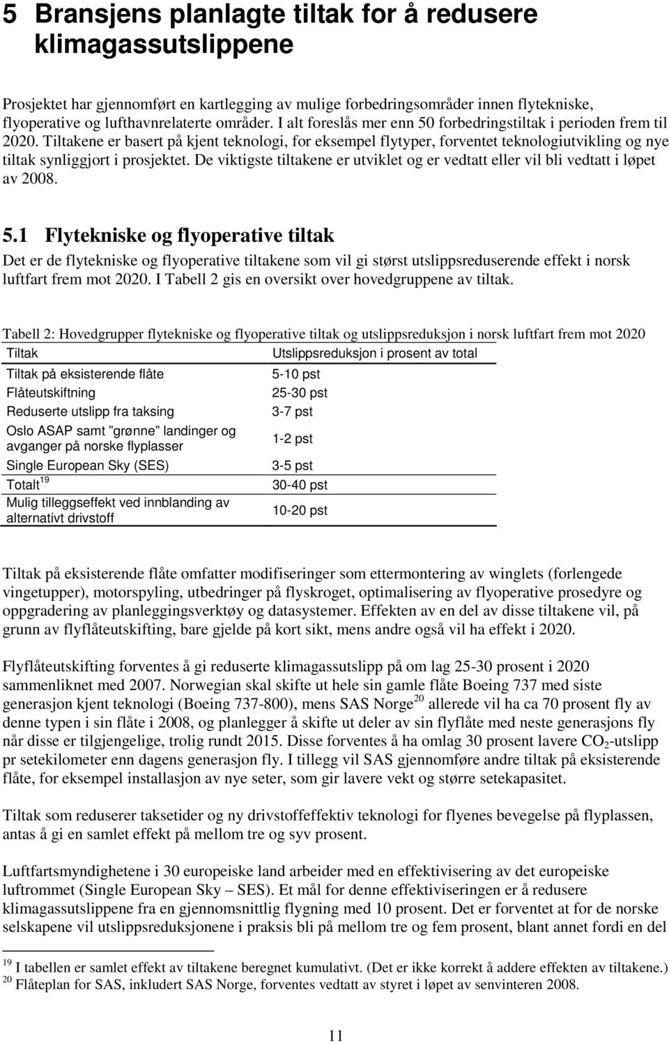 Tiltakene er basert på kjent teknologi, for eksempel flytyper, forventet teknologiutvikling og nye tiltak synliggjort i prosjektet.