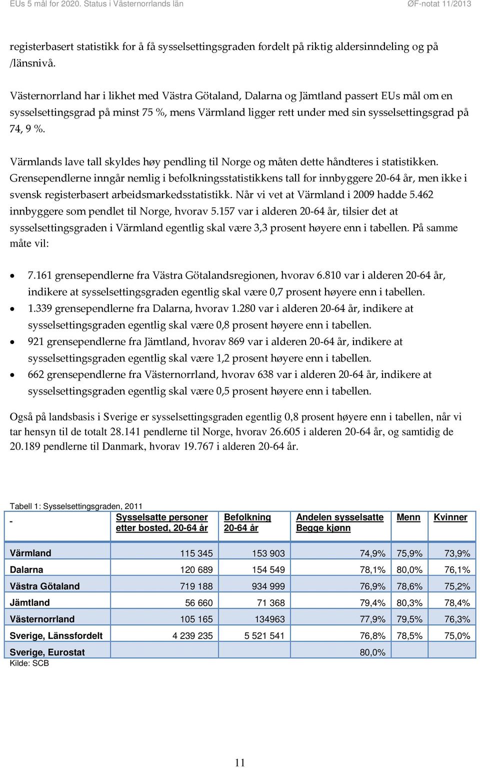 Värmlands lave tall skyldes høy pendling til Norge og måten dette håndteres i statistikken.