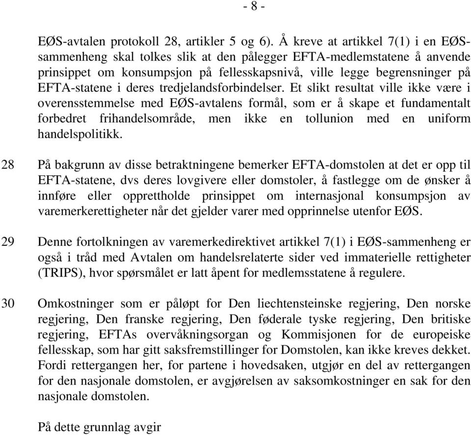 deres tredjelandsforbindelser.