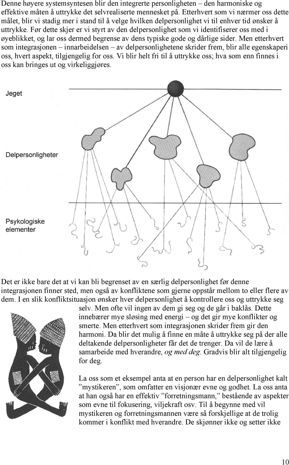 Før dette skjer er vi styrt av den delpersonlighet som vi identifiserer oss med i øyeblikket, og lar oss dermed begrense av dens typiske gode og dårlige sider.