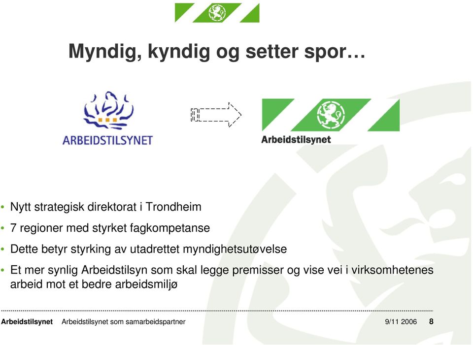 myndighetsutøvelse Et mer synlig Arbeidstilsyn som skal legge premisser og