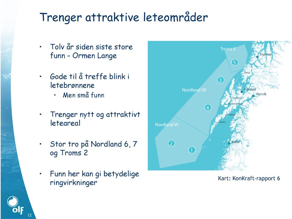 Trenger nytt og attraktivt leteareal Stor tro på Nordland 6, 7 og