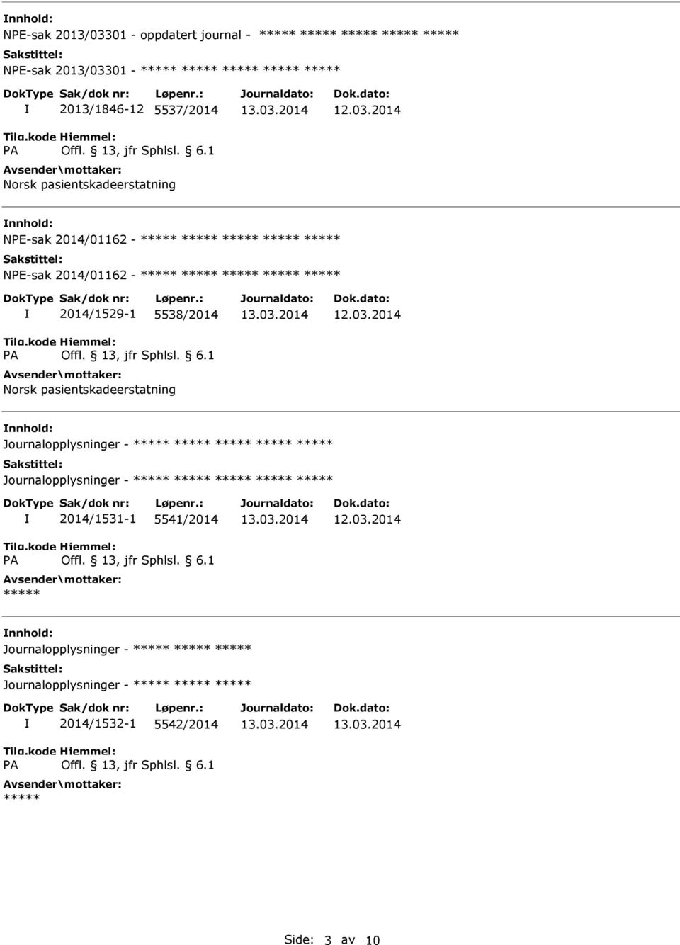 NPE-sak 2014/01162-2014/1529-1 5538/2014 nnhold: 2014/1531-1