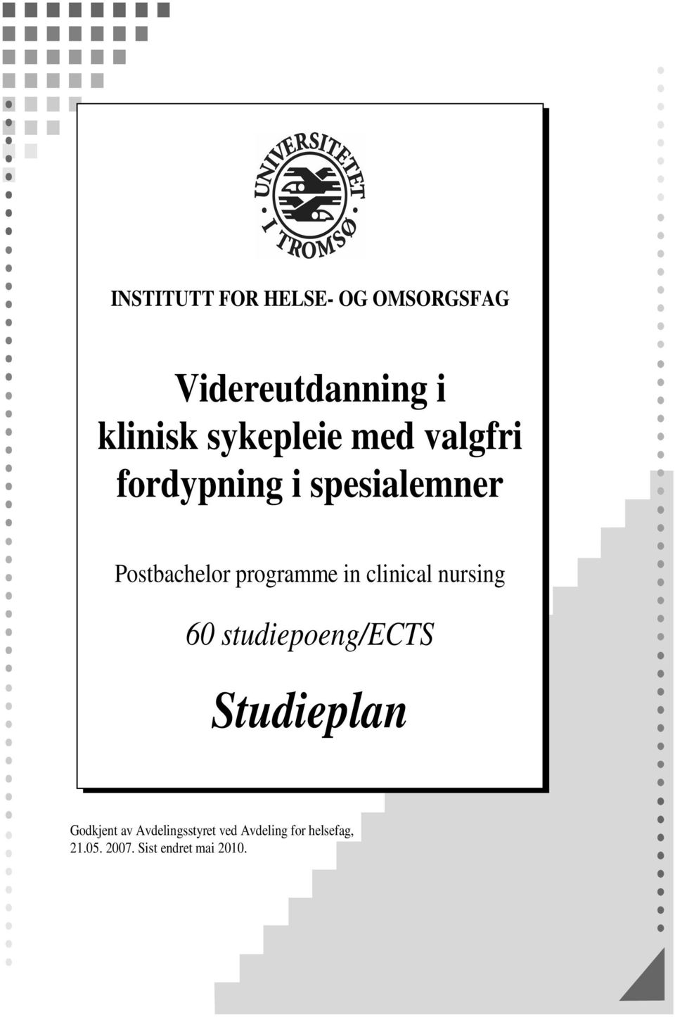 programme in clinical nursing 60 studiepoeng/ects Studieplan