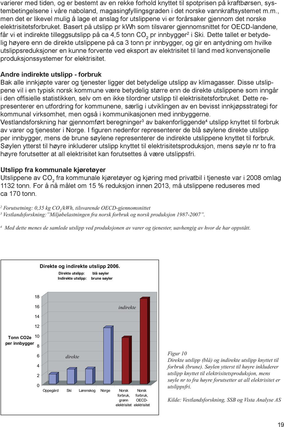 Dette tallet er betydelig høyere enn de direkte utslippene på ca 3 tonn pr innbygger, og gir en antydning om hvilke utslippsreduksjoner en kunne forvente ved eksport av elektrisitet til land med