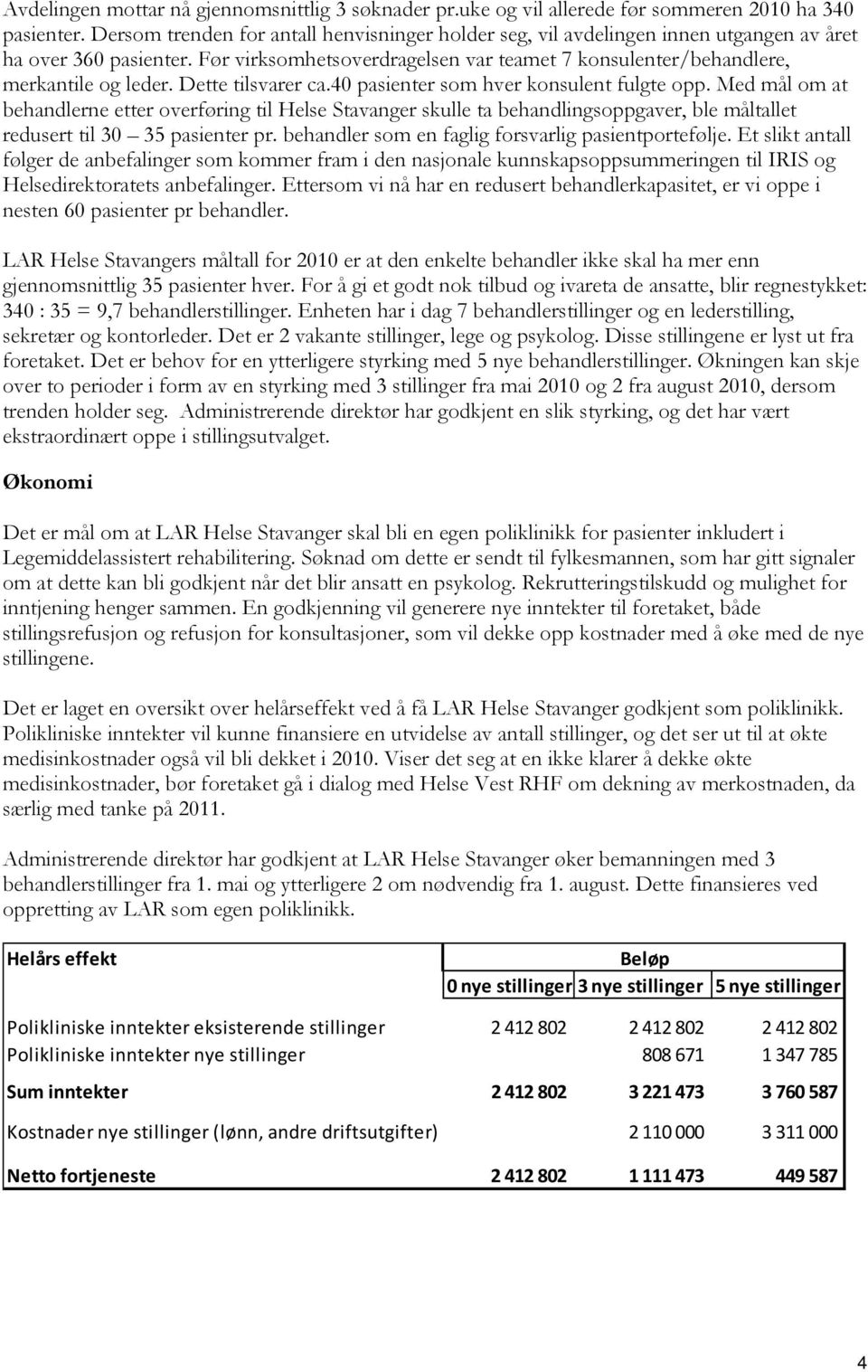 Dette tilsvarer ca.40 pasienter som hver konsulent fulgte opp.