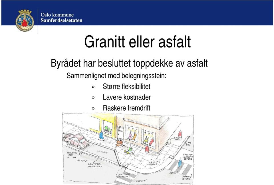 Sammenlignet med belegningsstein:»