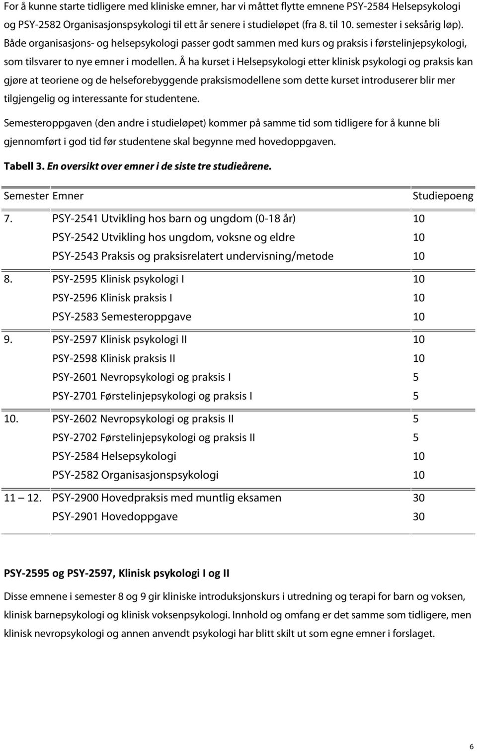 Å ha kurset i Helsepsykologi etter klinisk psykologi og praksis kan gjøre at teoriene og de helseforebyggende praksismodellene som dette kurset introduserer blir mer tilgjengelig og interessante for