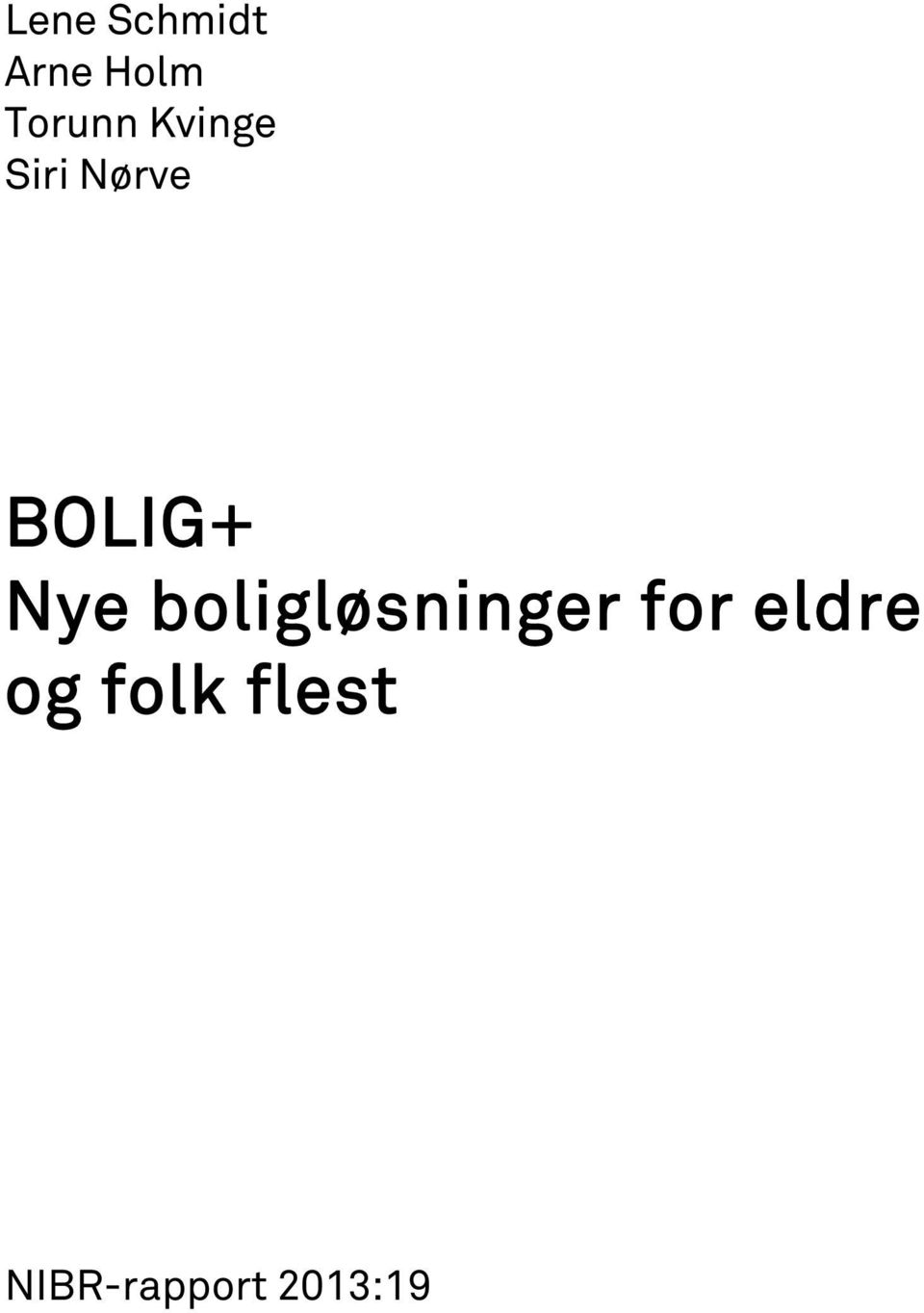 boligløsninger for eldre og