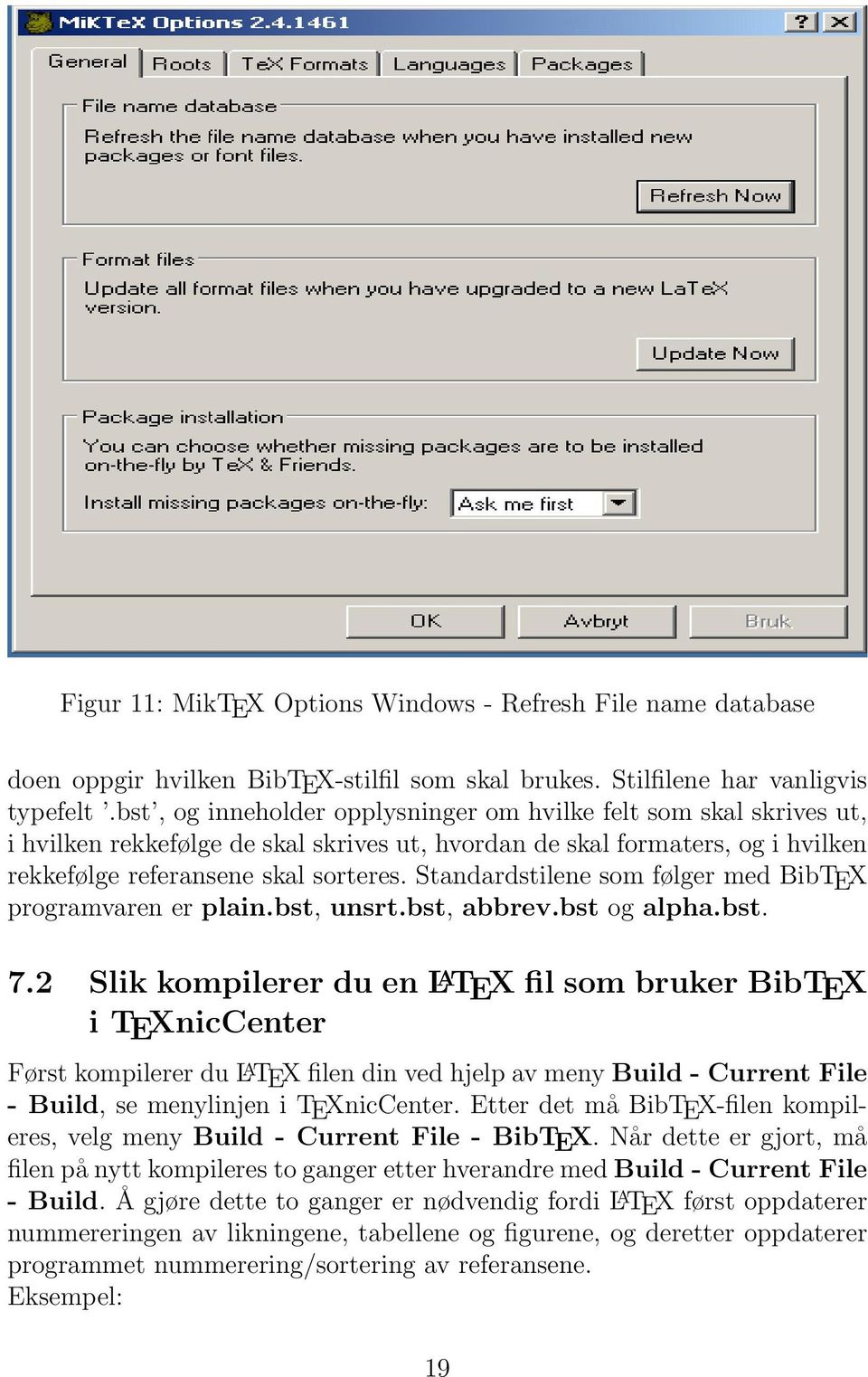 Standardstilene som følger med BibTEX programvaren er plain.bst, unsrt.bst, abbrev.bst og alpha.bst. 7.