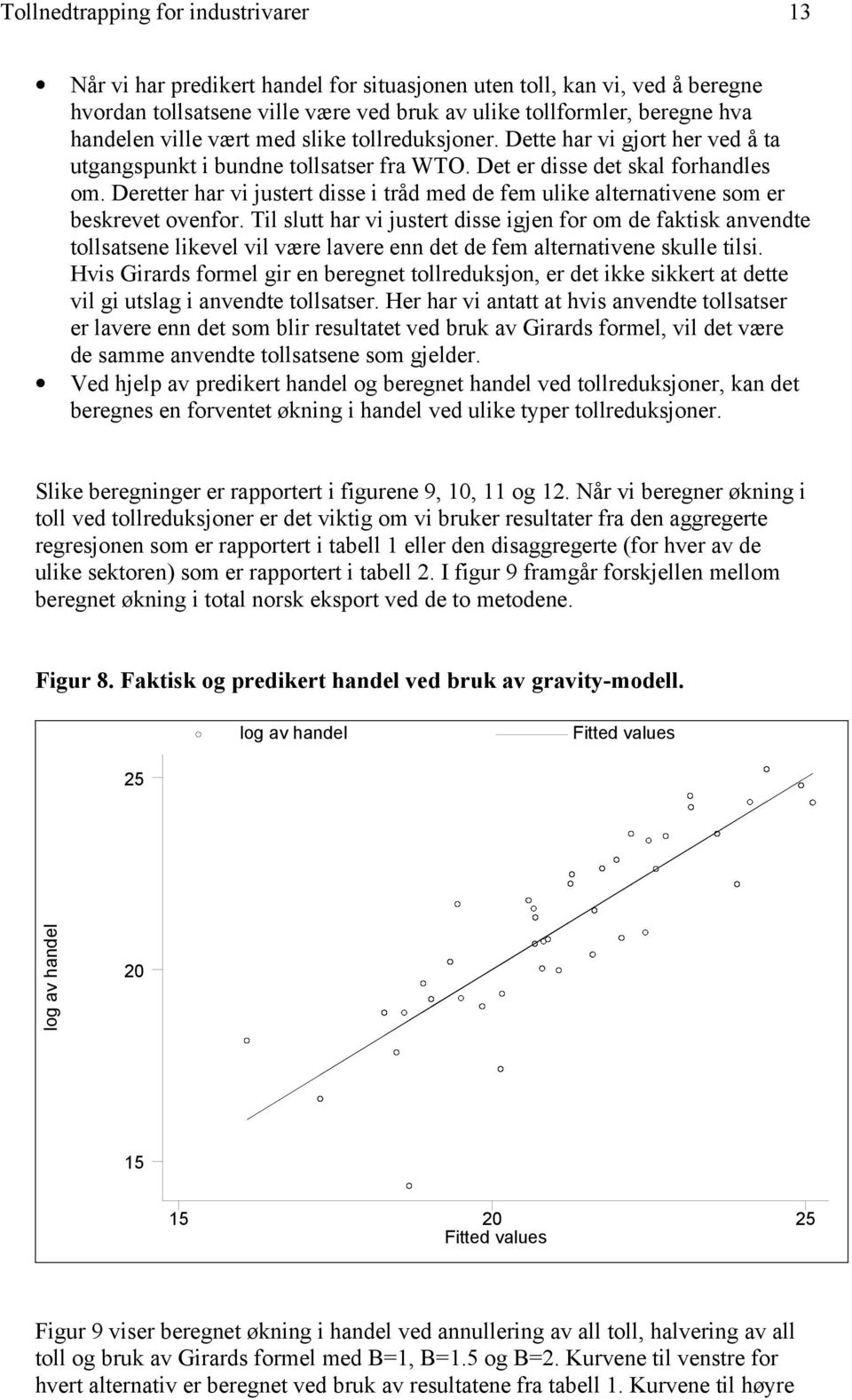 Deretter har vi justert disse i tråd med de fem ulike alternativene som er beskrevet ovenfor.