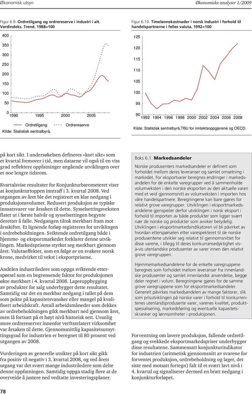 på kort sikt. I undersøkelsen defineres «kort sikt» som et kvartal fremover i tid, men dataene vil også til en viss grad reflektere oppfatninger angående utviklingen over et noe lengre tidsrom.