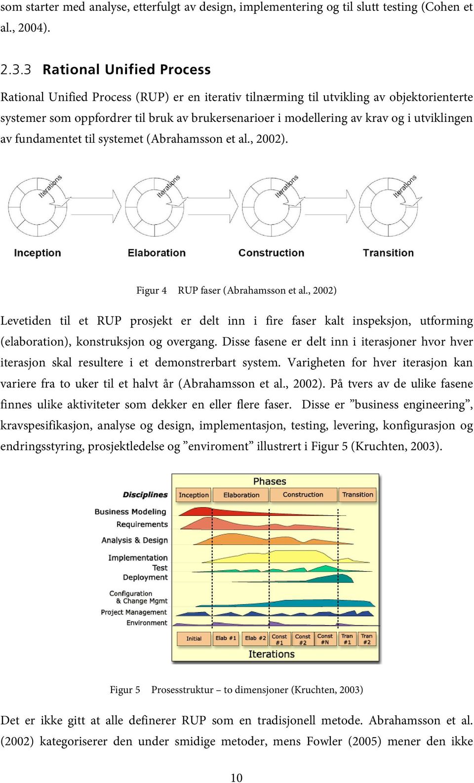 utviklingen av fundamentet til systemet (Abrahamsson et al., 2002). Figur 4 RUP faser (Abrahamsson et al.