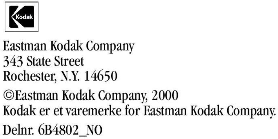 14650 Eastman Kodak Company, 2000