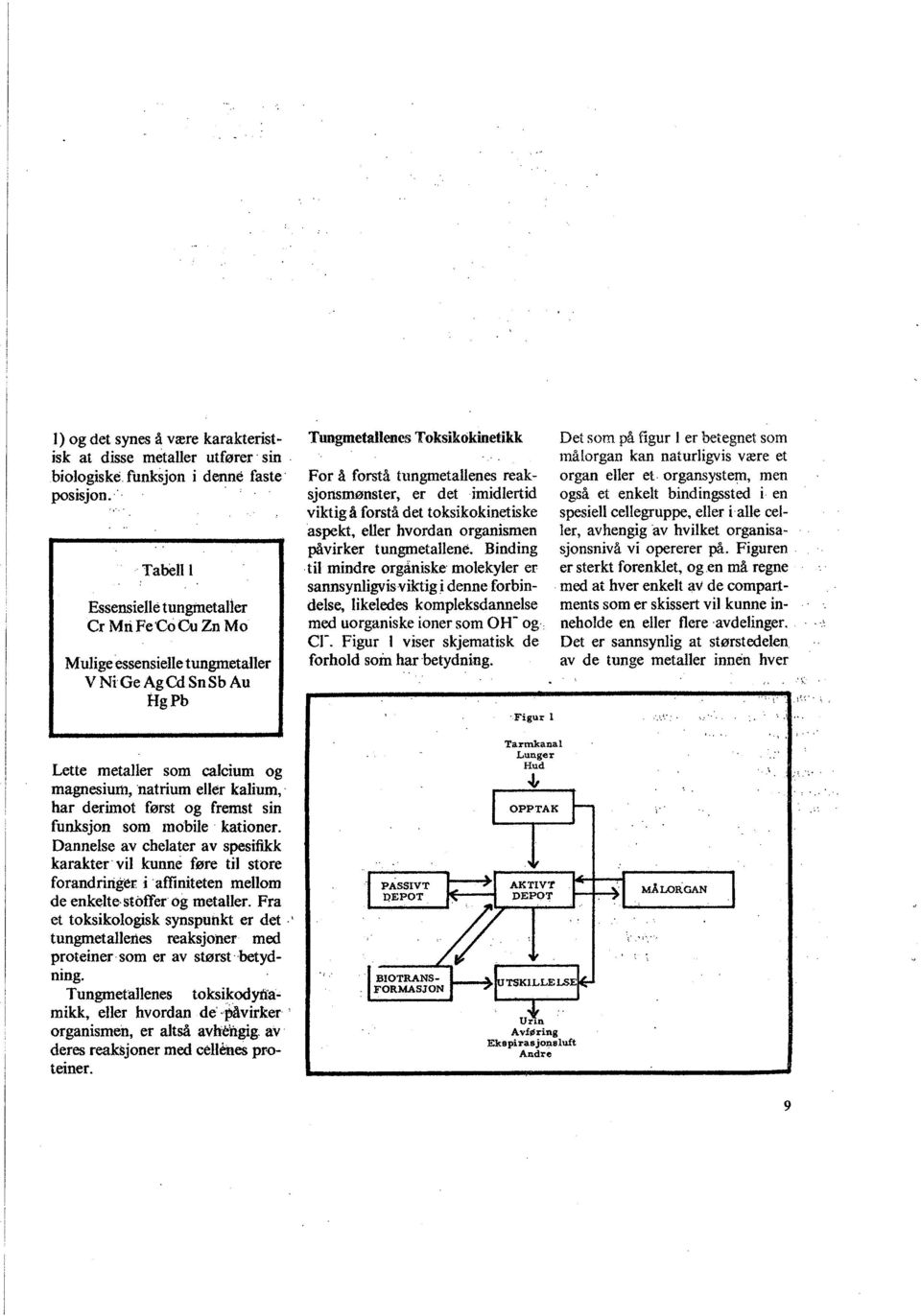 imidlertid viktig å forstå det toksikokinetiske aspekt eller hvordan organismen påvirker tungmetaltene. Binding.