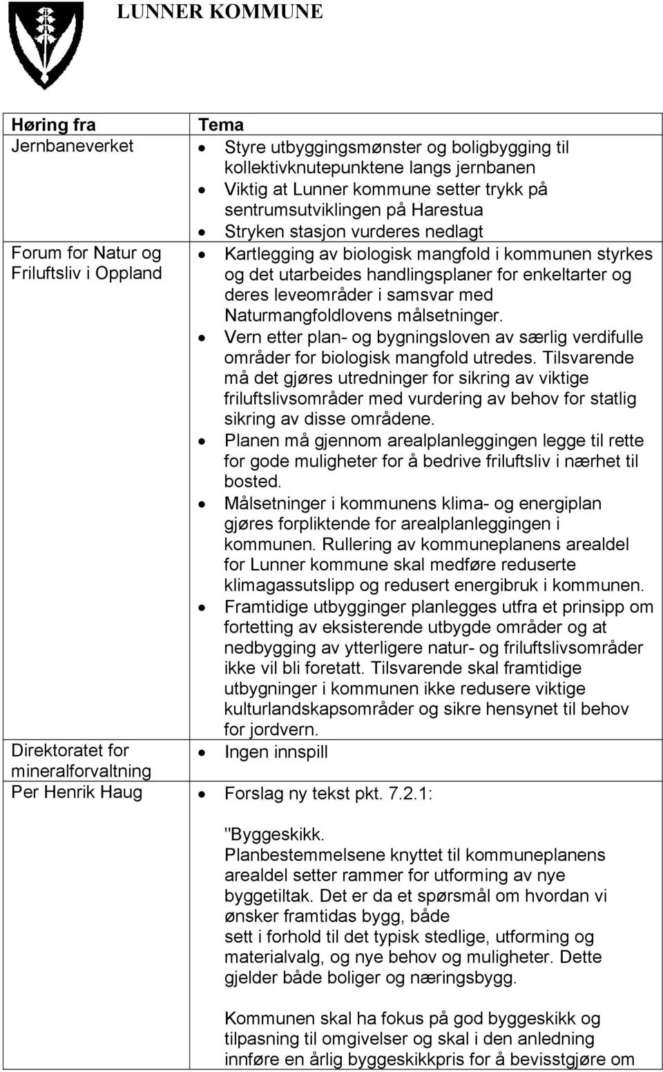 med Naturmangfoldlovens målsetninger. Vern etter plan- og bygningsloven av særlig verdifulle områder for biologisk mangfold utredes.