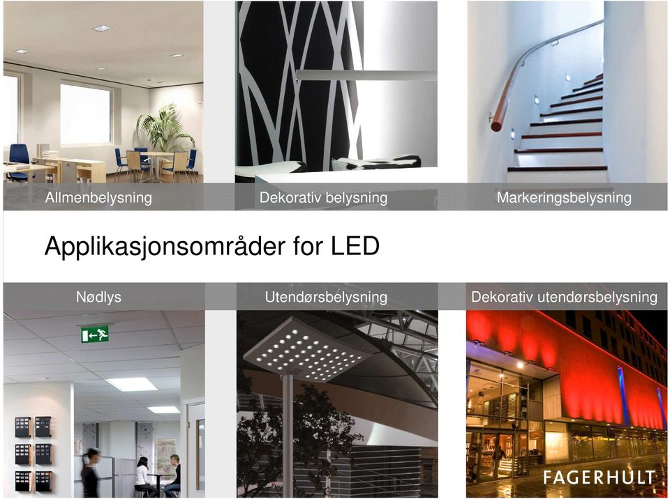 Applikasjonsområder for LED