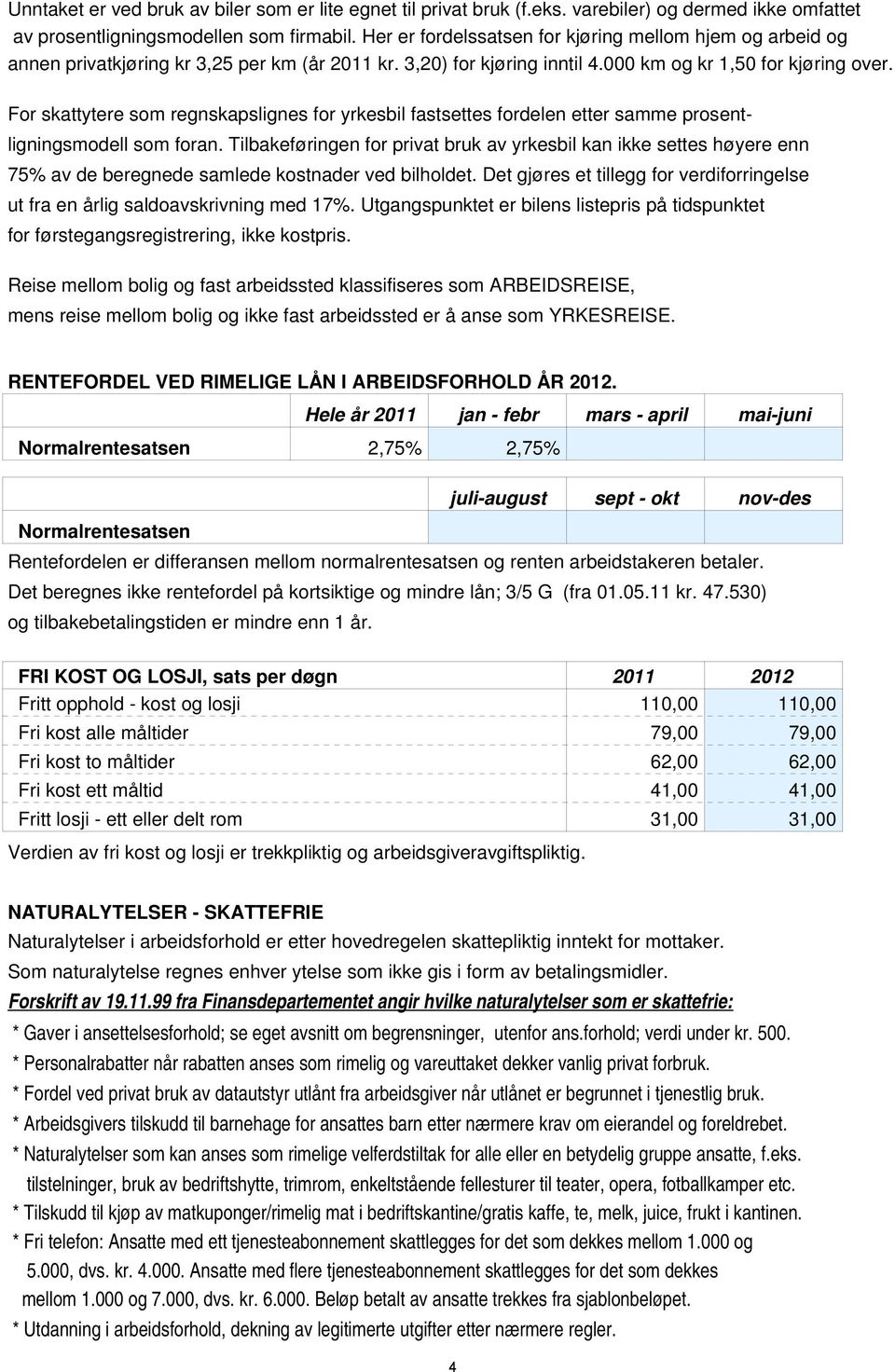 For skattytere som regnskapslignes for yrkesbil fastsettes fordelen etter samme prosentligningsmodell som foran.