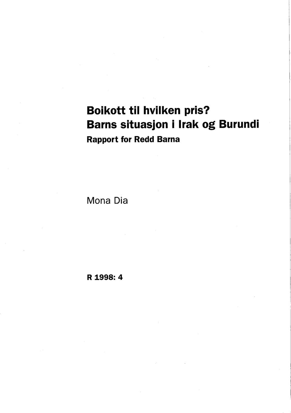 Burundi Rapport for Redd