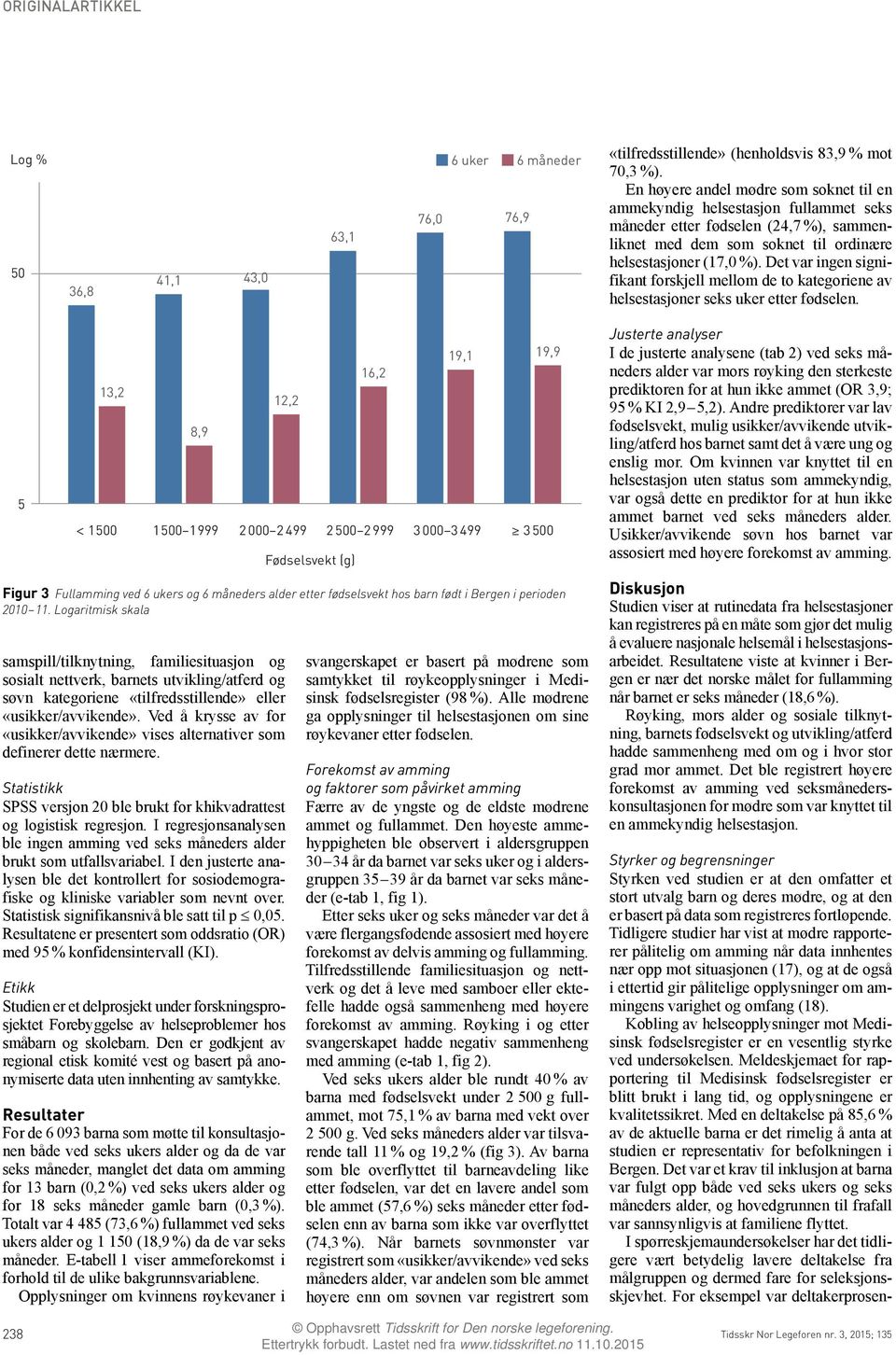 Ved å krysse av for «usikker/avvikende» vises alternativer som definerer dette nærmere. Statistikk SPSS versjon 20 ble brukt for khikvadrattest og logistisk regresjon.