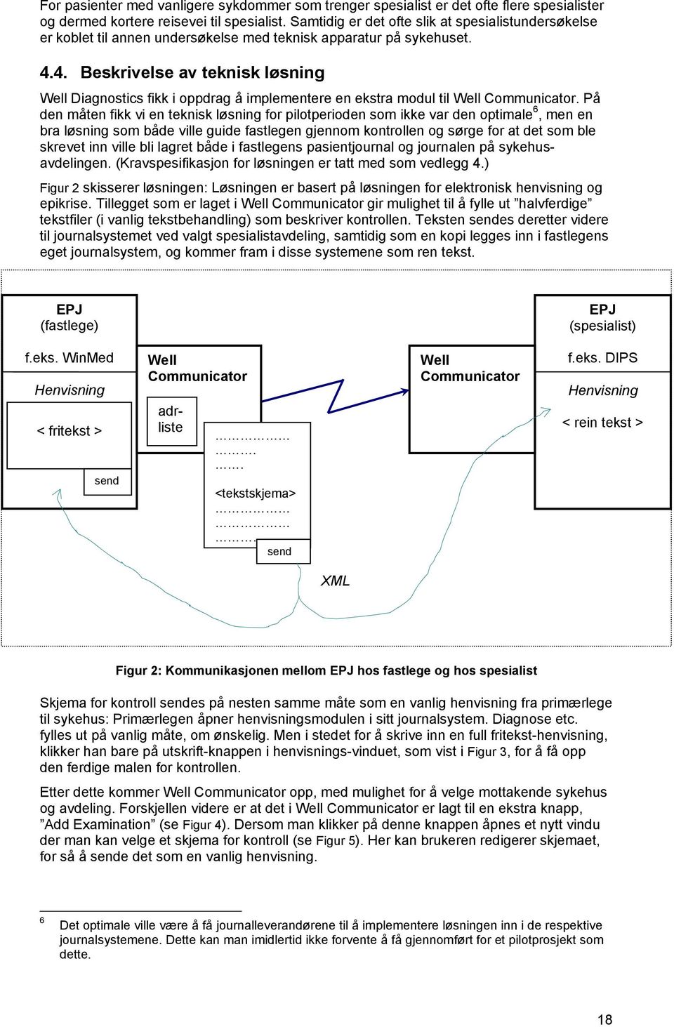 4. Beskrivelse av teknisk løsning Well Diagnostics fikk i oppdrag å implementere en ekstra modul til Well Communicator.