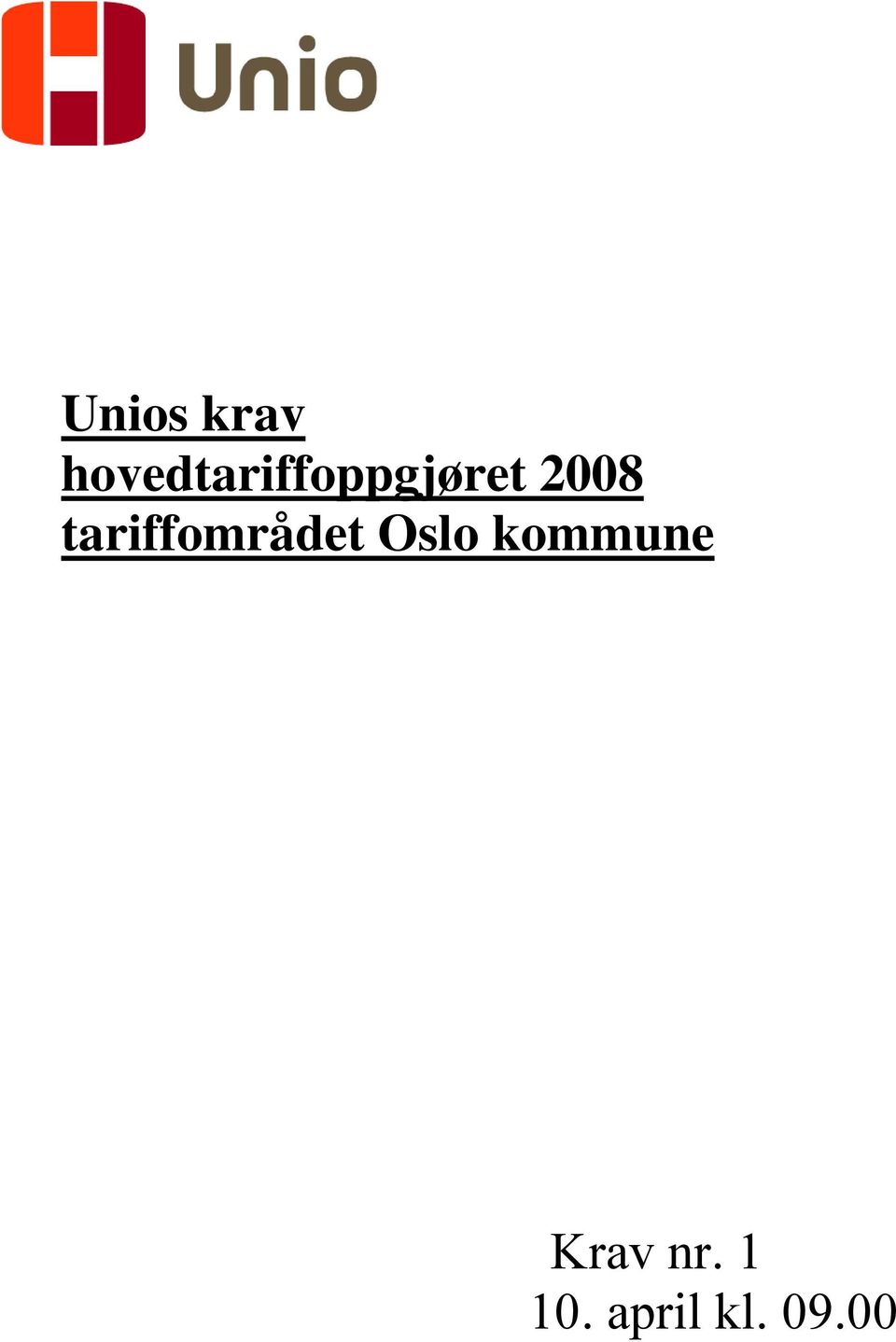 2008 tariffområdet Oslo
