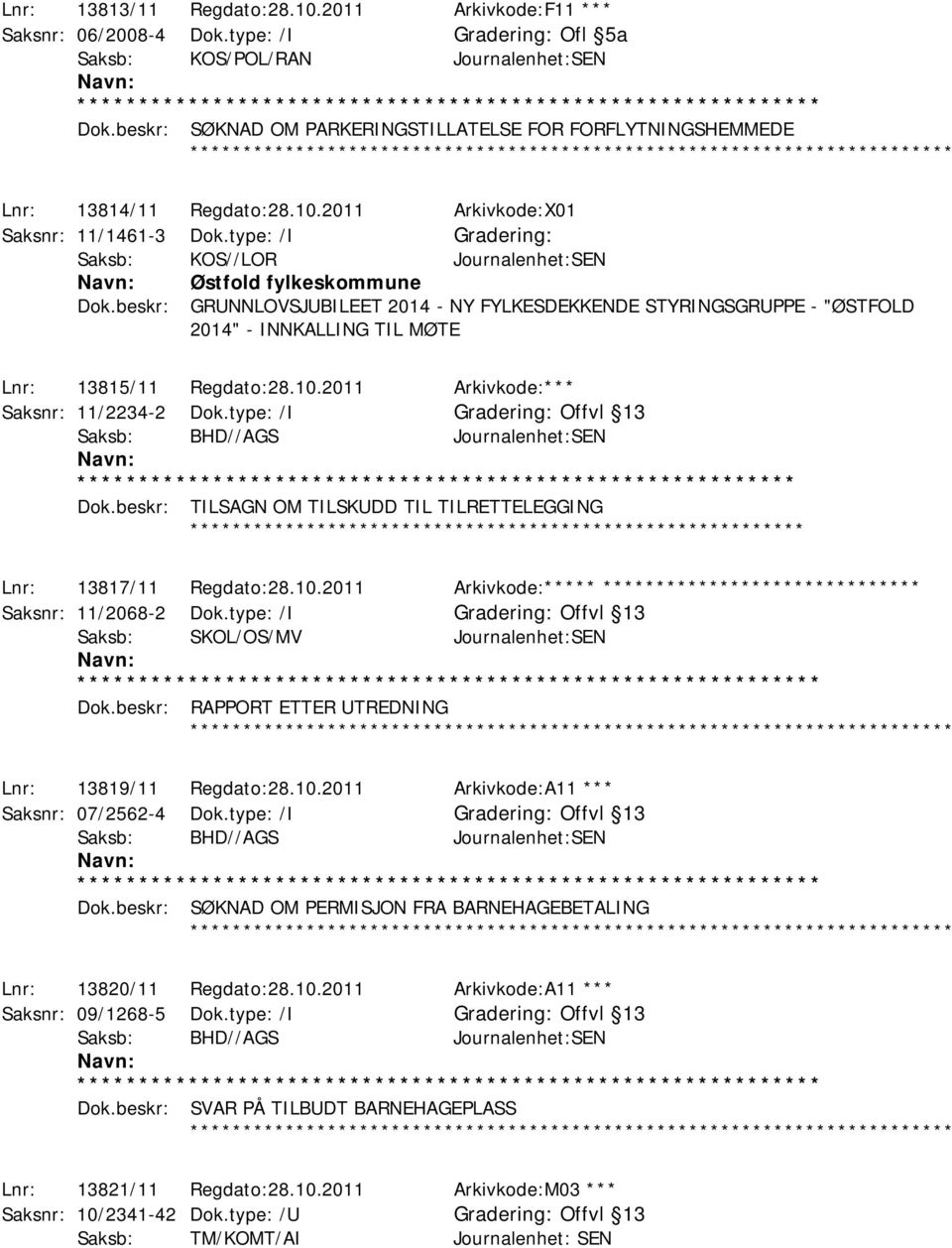 beskr: GRUNNLOVSJUBILEET 2014 - NY FYLKESDEKKENDE STYRINGSGRUPPE - "ØSTFOLD 2014" - INNKALLING TIL MØTE Lnr: 13815/11 Regdato:28.10.2011 Arkivkode:*** Saksnr: 11/2234-2 Dok.