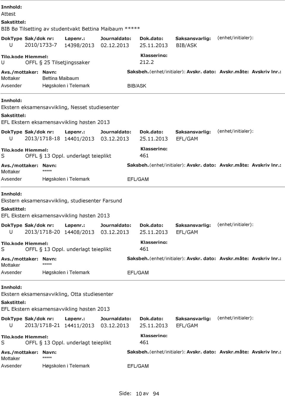 2 BB/AK Ekstern eksamensavvikling, Nesset studiesenter 2013/1718-18 14401/2013 25.11.