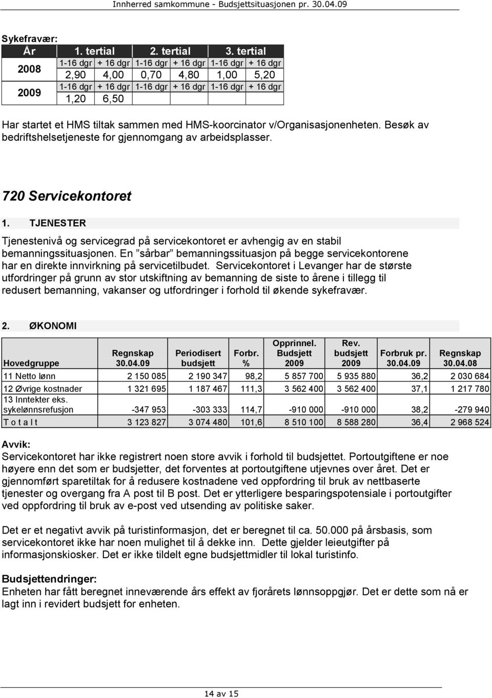 En sårbar bemanningssituasjon på begge servicekontorene har en direkte innvirkning på servicetilbudet.