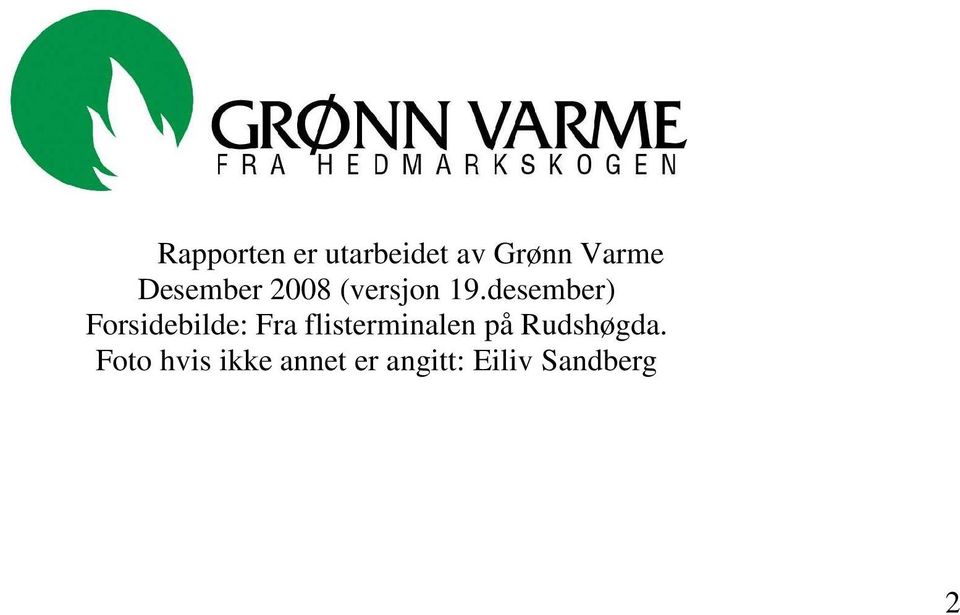 desember) Forsidebilde: Fra flisterminalen