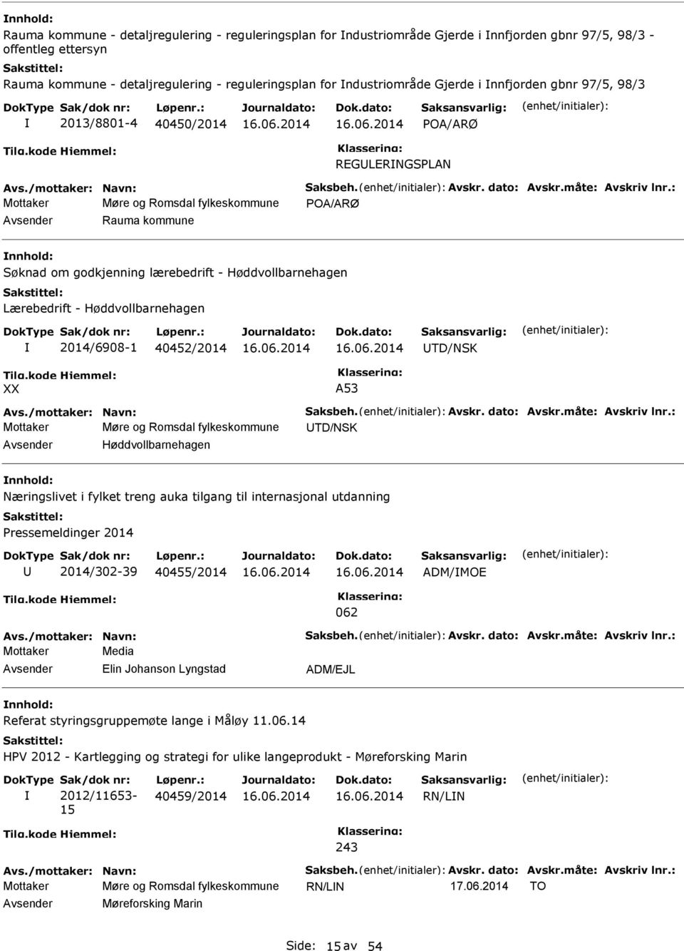 Lærebedrift - Høddvollbarnehagen 2014/6908-1 40452/2014 TD/NSK XX A53 Mottaker Møre og Romsdal fylkeskommune TD/NSK Høddvollbarnehagen Næringslivet i fylket treng auka tilgang til internasjonal